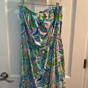 Lilly Pulitzer Blue and Green Tropical Coverup